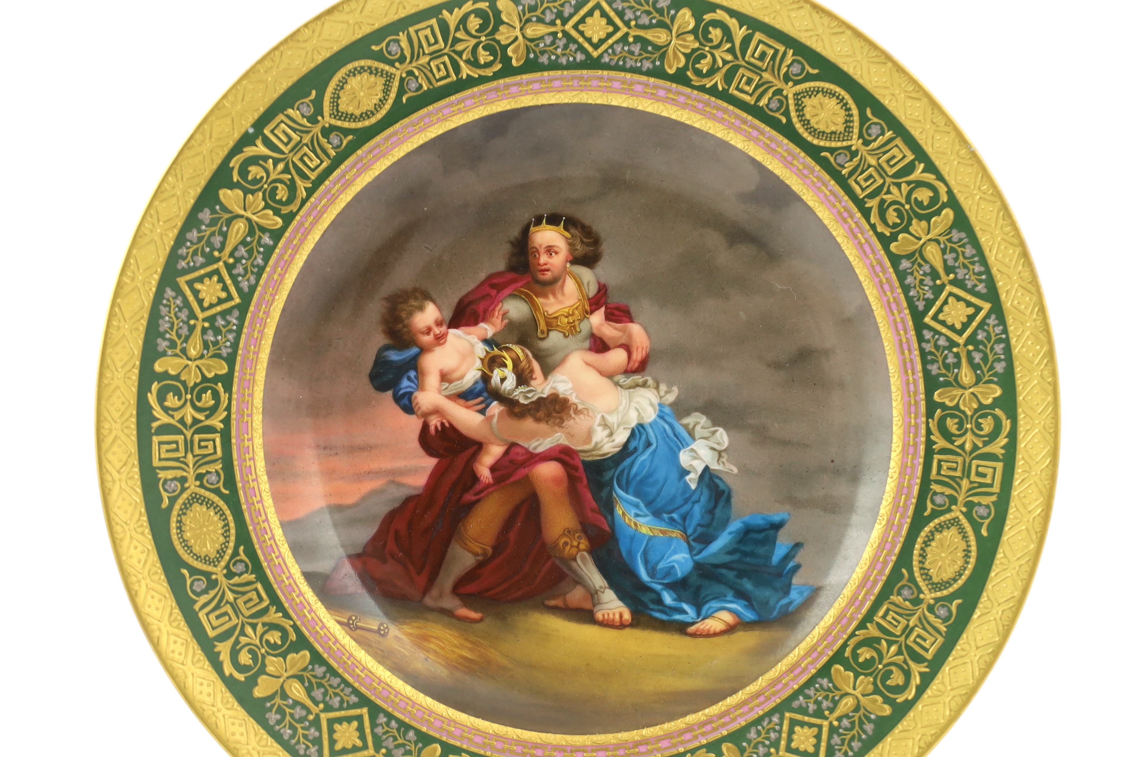 A Vienna porcelain plate, mid 19th century